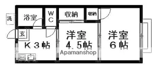 フラワーハイツ(ラトナー【2階】の間取り