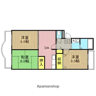 志陽ハイツ青木【402号室】の間取り