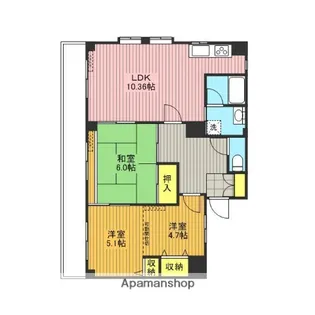 RIN西川口【201号室】の間取り