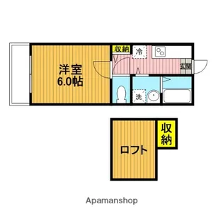 クレセントハウス【102号室】の間取り