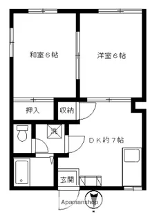 グレースコーポ【1階】の間取り