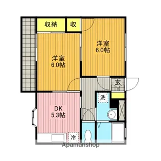 アバンサールプリモA【105号室】の間取り