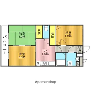 ガーデンハウス塚越【2階】の間取り