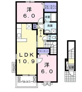 サン・ジェルメⅡ【2階】の間取り
