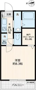 サニーサイド【202号室号室】の間取り