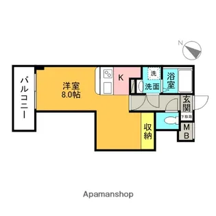 CROSS COURT NAKA−AOKI【206号室】の間取り