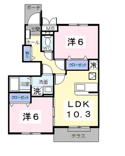 サン・ジェルメ【1階】の間取り
