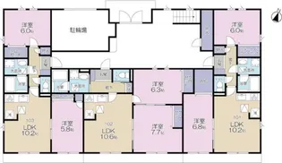 レグルス イソラ【1階】の間取り