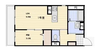 ラフィーネ奥池【301号室号室】の間取り