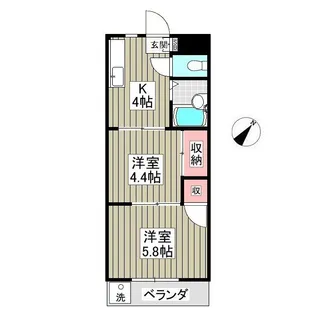 宮根第Ⅱコーポ【2階】の間取り
