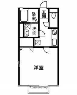 ヴァンフルール【1階】の間取り