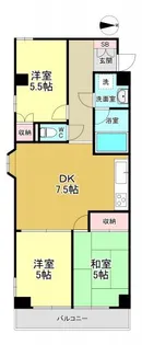 広友川口マンション【4階】の間取り