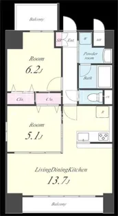 ウィズ アイビス【0505号室】の間取り