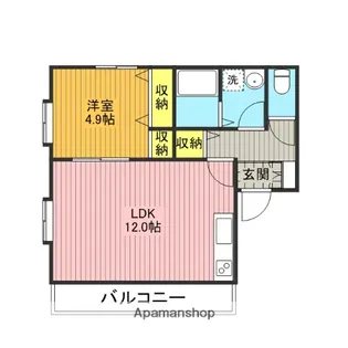 ボン・レーヴNAGASE【1階】の間取り