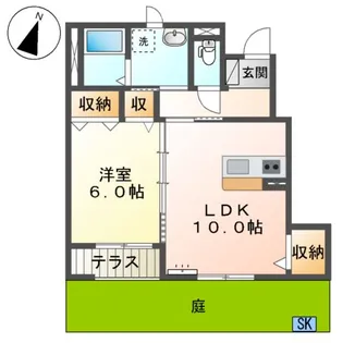 オーチャード【1階】の間取り