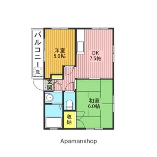 ハイツ碧い鳥【3階】の間取り