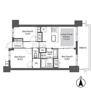 コンフォリア成増グリーンサイド【3階】の間取り