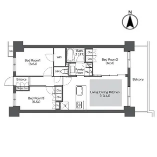 コンフォリア成増グリーンサイド【3階】の間取り