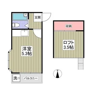 ベルB【2階】の間取り