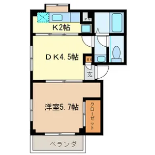 アブニール【301号室号室】の間取り