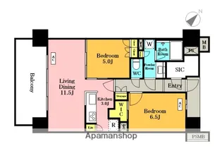 レーベン川口並木VERTEA【3階】の間取り