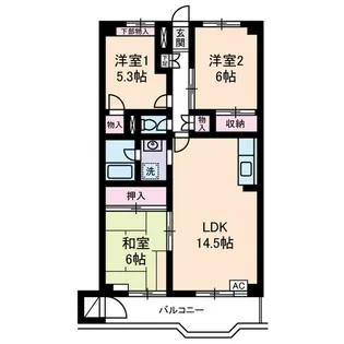 志木ファイブハイツ【6階】の間取り