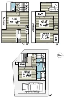 埼玉県川口市上青木3丁目【一戸建】の間取り