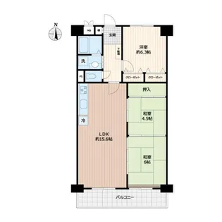 グリーンコーポ川口B棟【1階】の間取り