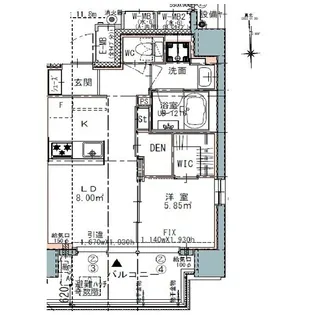 グランカーサ川口並木【4階】の間取り