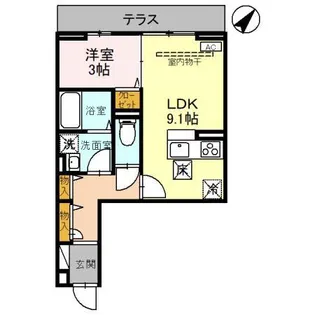 ラポーム西川口【1階】の間取り