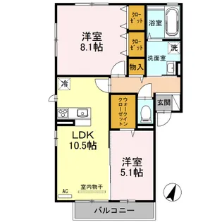 LA・LUCEⅡ【2階】の間取り