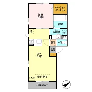 タウンコート B【2階】の間取り