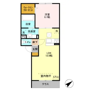 タウンコート B【1階】の間取り