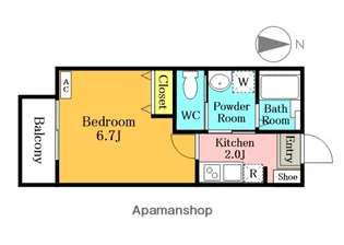 アップレジデンス川口並木【202号室】の間取り