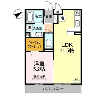 リヴェールⅡ【2階】の間取り