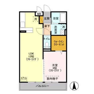 エルミタージュ・アン【2階】の間取り