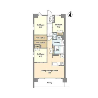 グランカーサ川口青木町公園【2階】の間取り