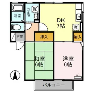 ソレイユ白子II【1階】の間取り