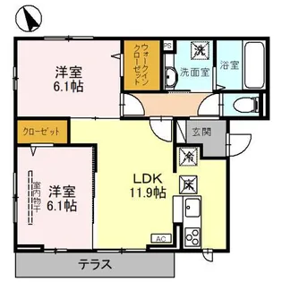 ドエルH【1階】の間取り