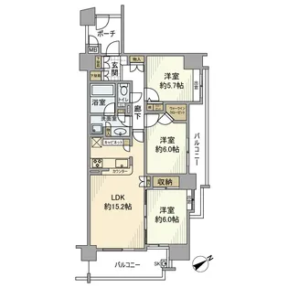 ドレイク和光本町【7階】の間取り