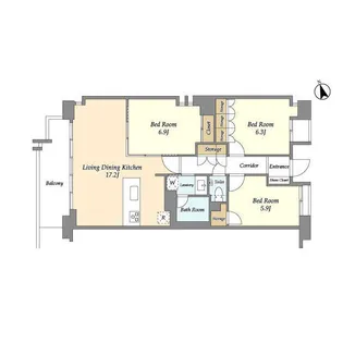 UURコート志木【1階】の間取り