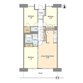 UURコート志木【12階】の間取り