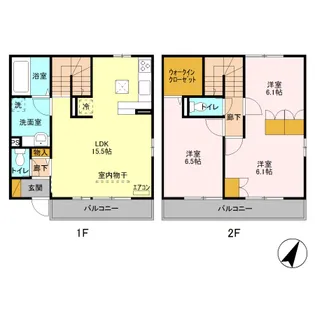 レスペランス【1階】の間取り