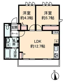 CONTRAIL 1(コントレイル)【102号室号室】の間取り