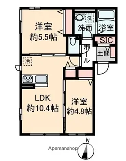 ラピスラズリ【101号室】の間取り