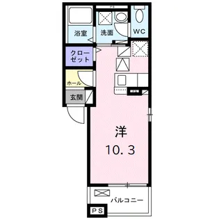 浜崎4丁目アパート【1階】の間取り