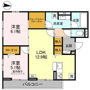 ヴェルデ【201号室】の間取り