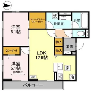 ヴェルデ【101号室】の間取り