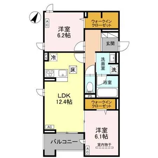 ラ・グリシーヌ・レーブ【1階】の間取り