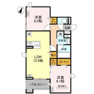 ラ・グリシーヌ・レーブ【3階】の間取り